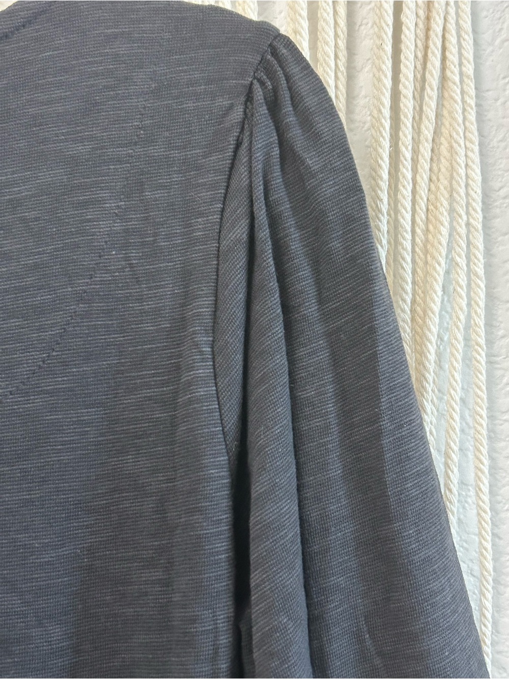 Denim & Co. Canyon Retreat Easy Midi Tiered Dress Washed Black Long Sleeve - Picture 9 of 16